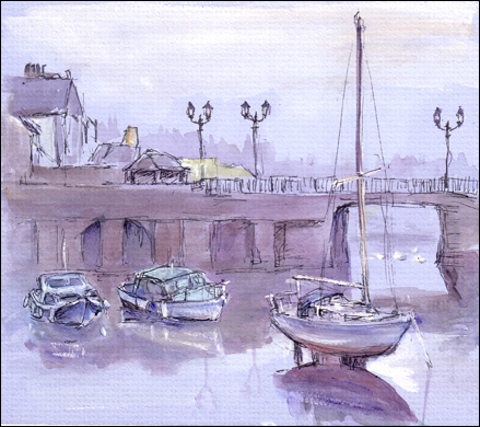 Small blue boats