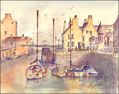Pub lunch at Castletown harbour