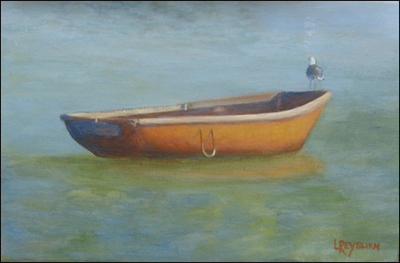Seagull on dinghy